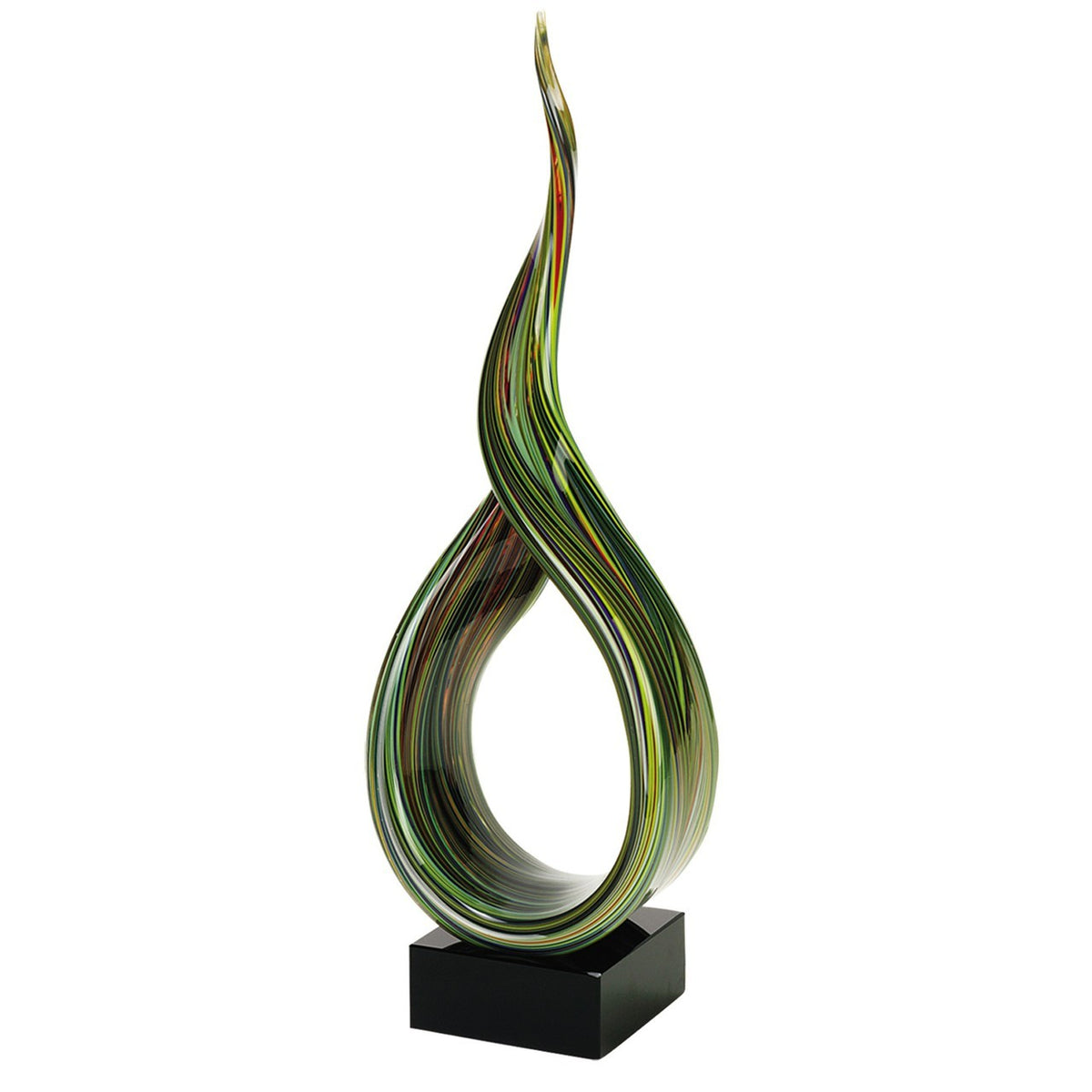 Earthbound Murano Style Art Glass Centerpiece