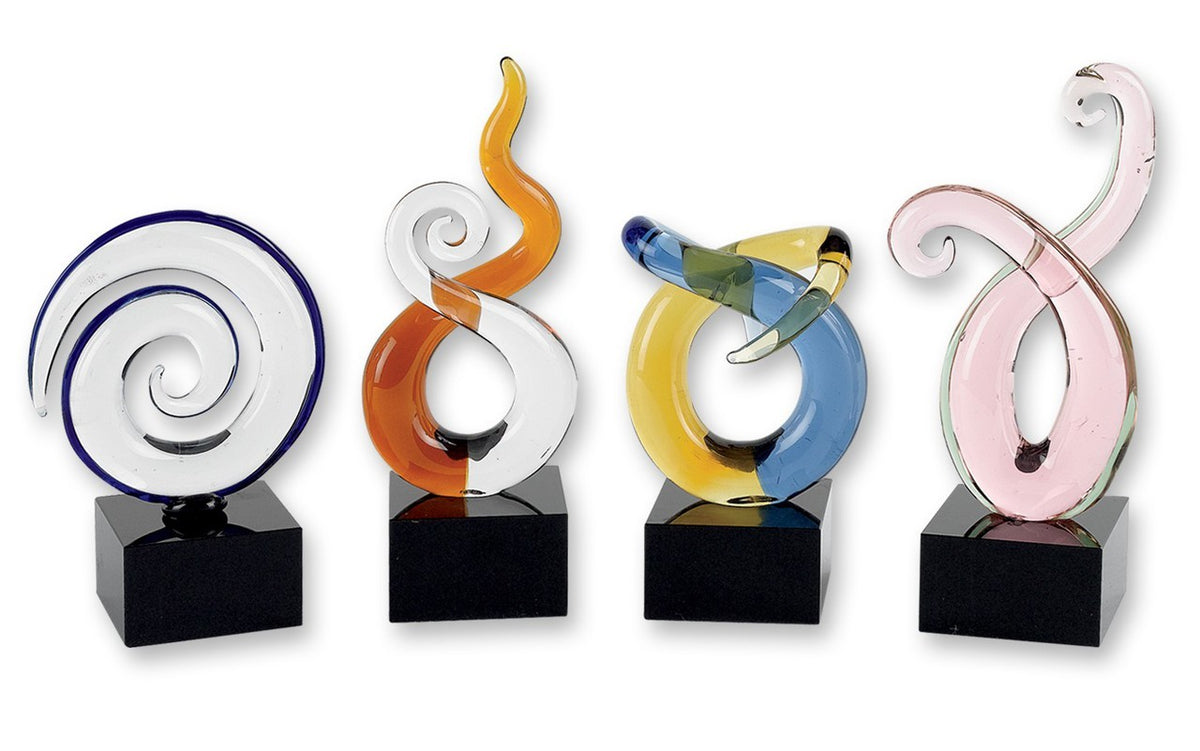 Mini Swirl Glass Centerpiece Set of 4