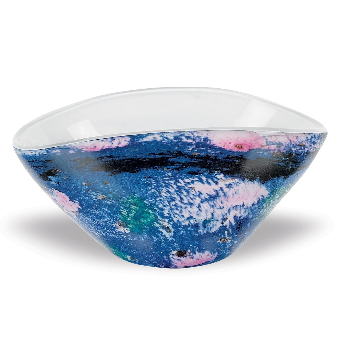 Monet Oval Art Glass Bowl