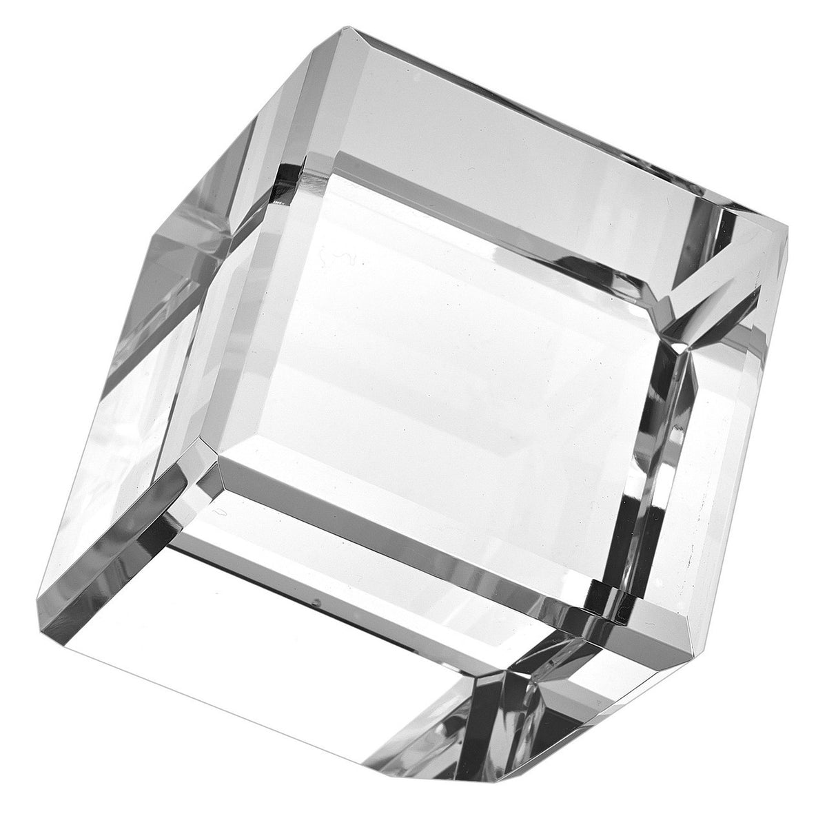 Crystal Glass Cube On Corner