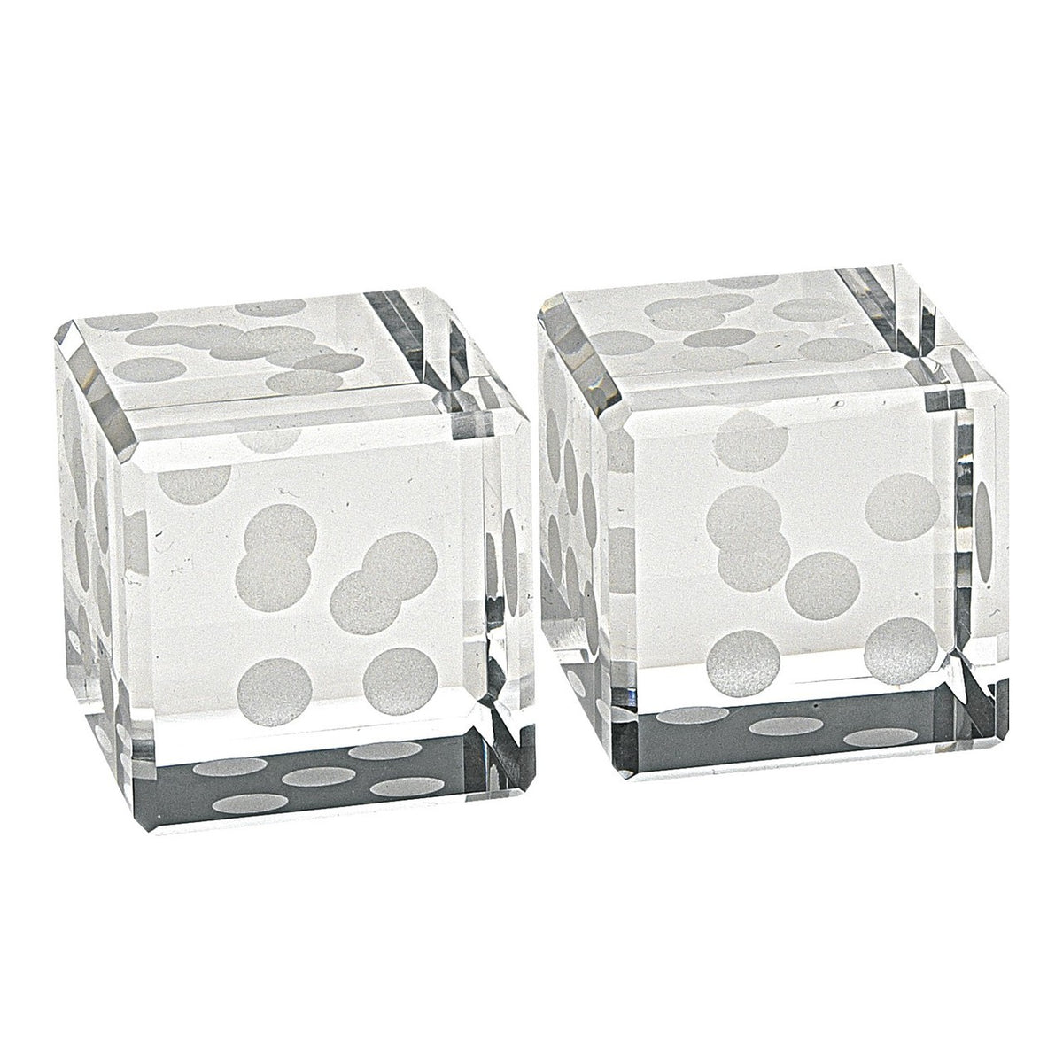 Crystal Glass Pair of Dice
