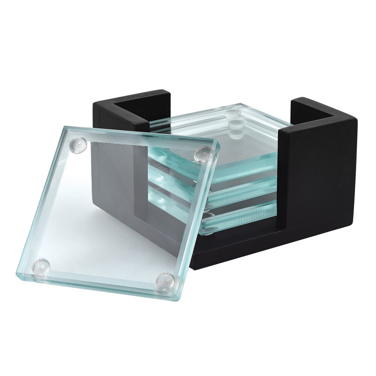 Clear Glass Coaster  Set of 5