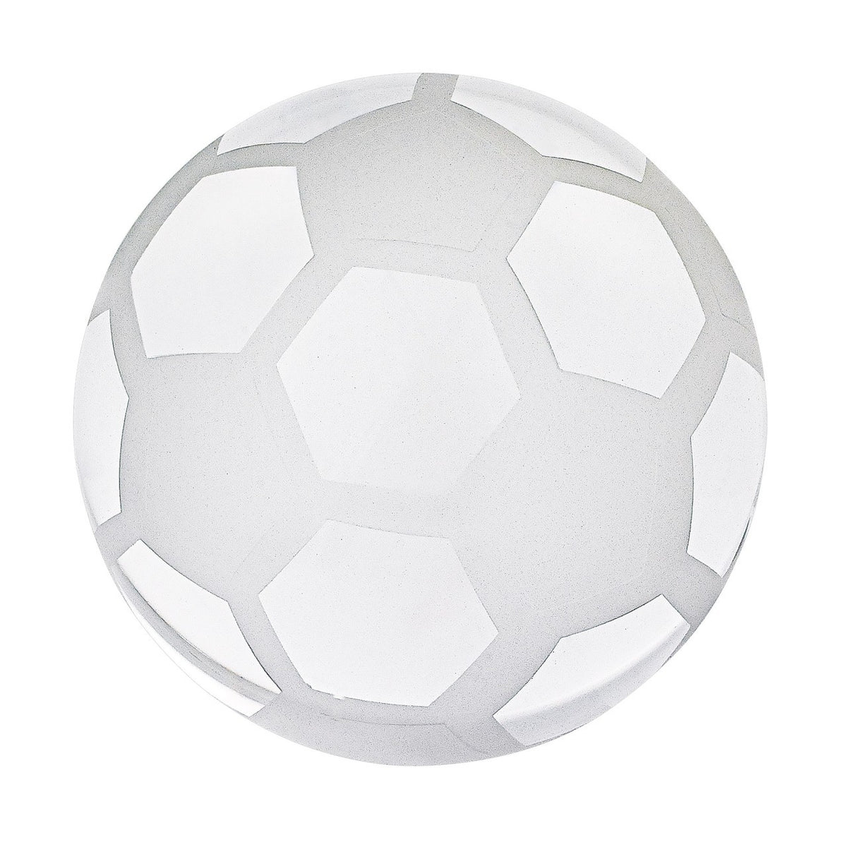 Soccer Ball Crystal Glass Paperweight