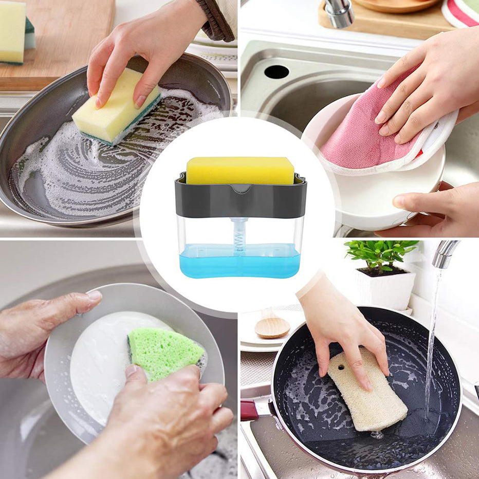 Kitchen Pump Soap Sponge 