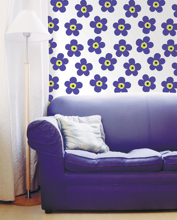 Violet Floral Contact Paper Shelf Liner 