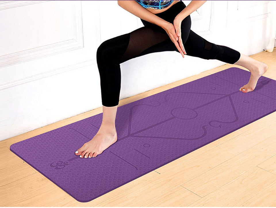 Extra Long Double Sided Exercise Yoga Mat w/ Carrying Bag