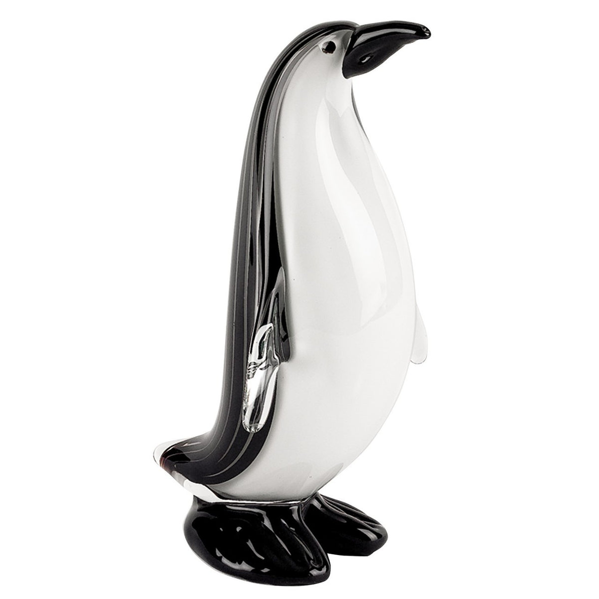 Black and White Penguin Glass Art