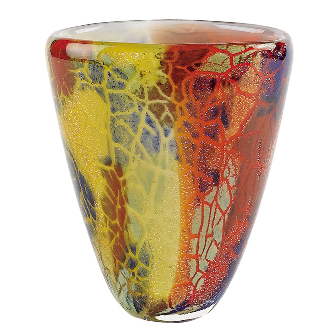 Oval Art Glass Vase 