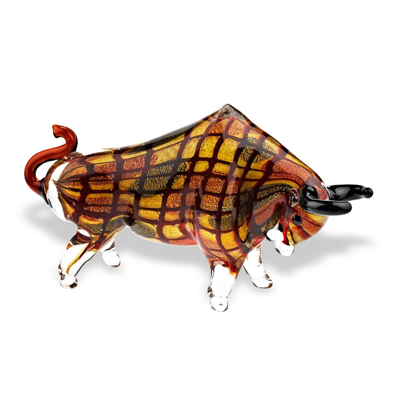 Toro Grande Murano Style Art Glass Bull