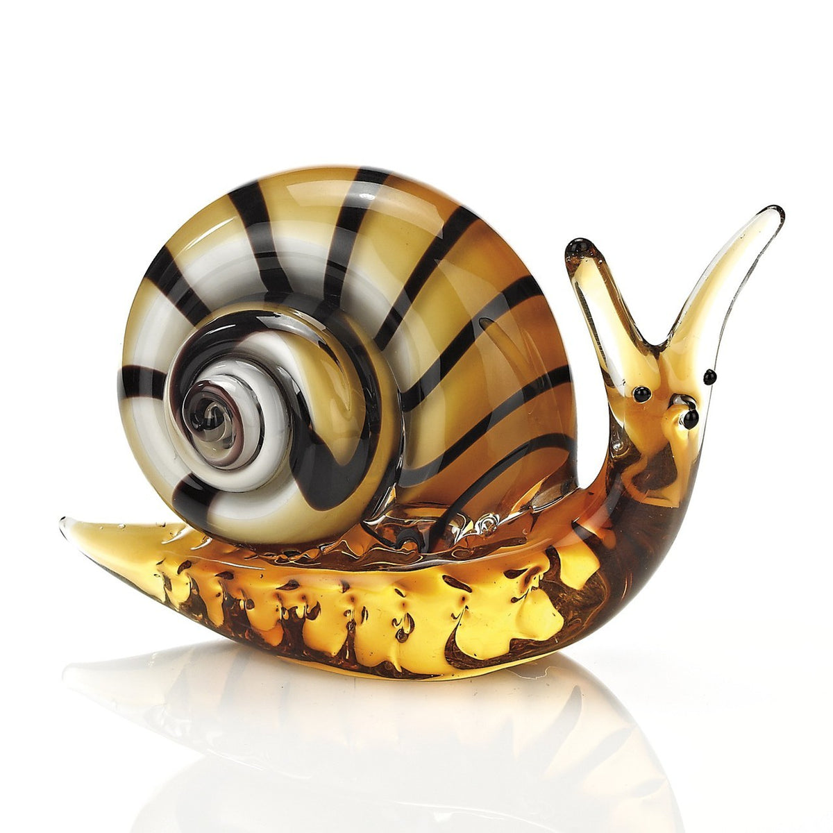 Murano Style Art Glass Snail L8x3x4.5 inches