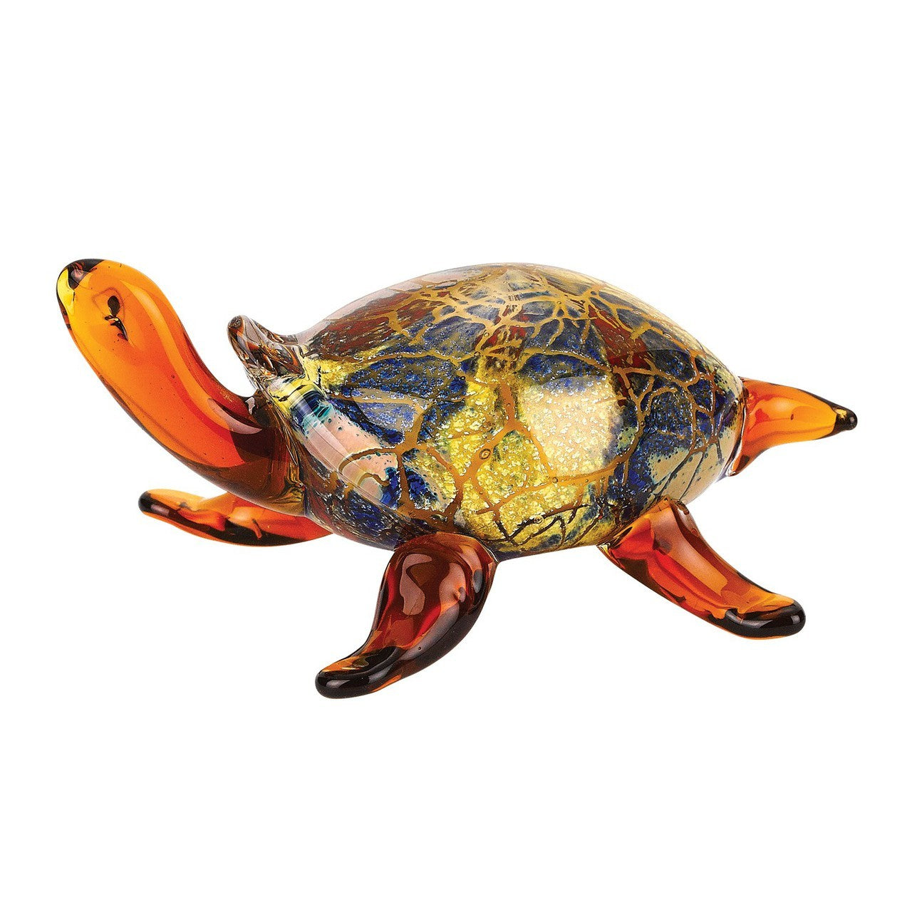 Firestorm Art Glass Turtle L5xH3 inch