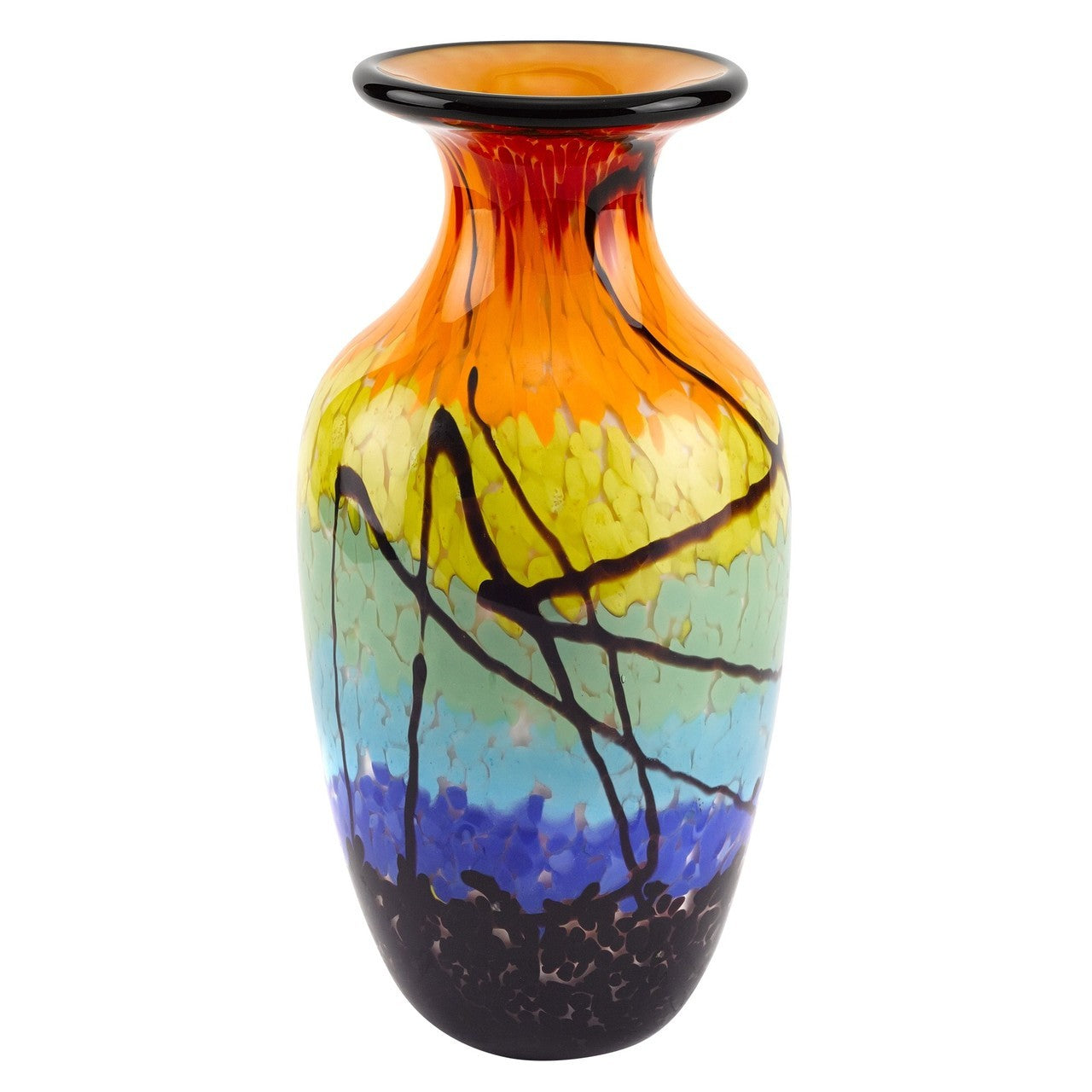 Allura Colorful Murano Style Art Glass Vase