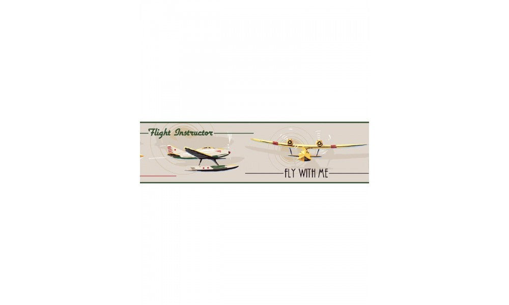 JE3605BD Flight Airplane Wallpaper Border