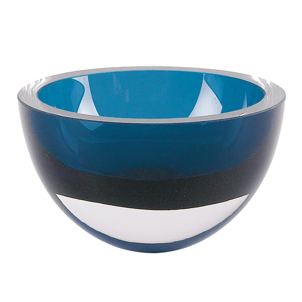 Peacock  Blue Penelope Glass Bowl