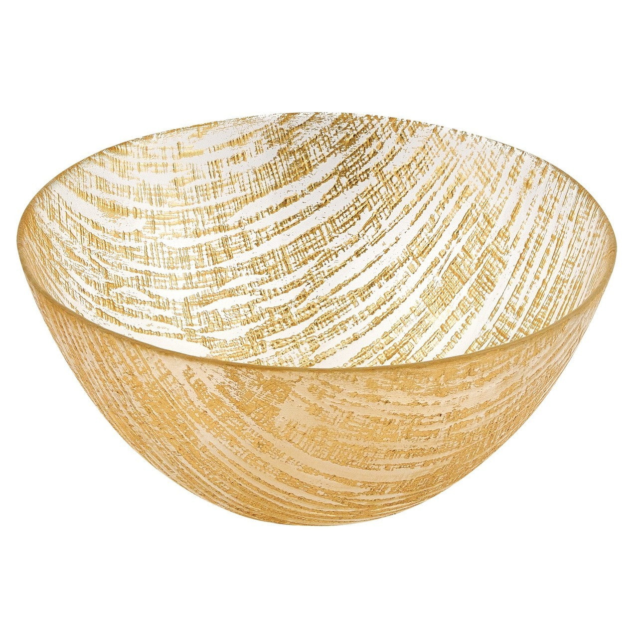 Gold Lines Handcrafted Glass Bowl