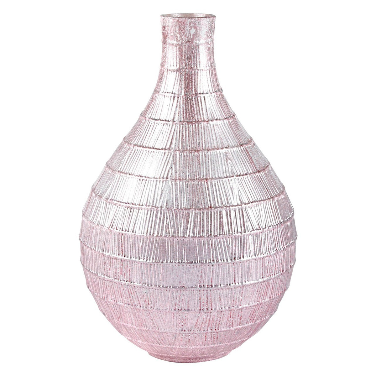 Blush Bamboo 14 Mouth Blown Glass Vase&quot;