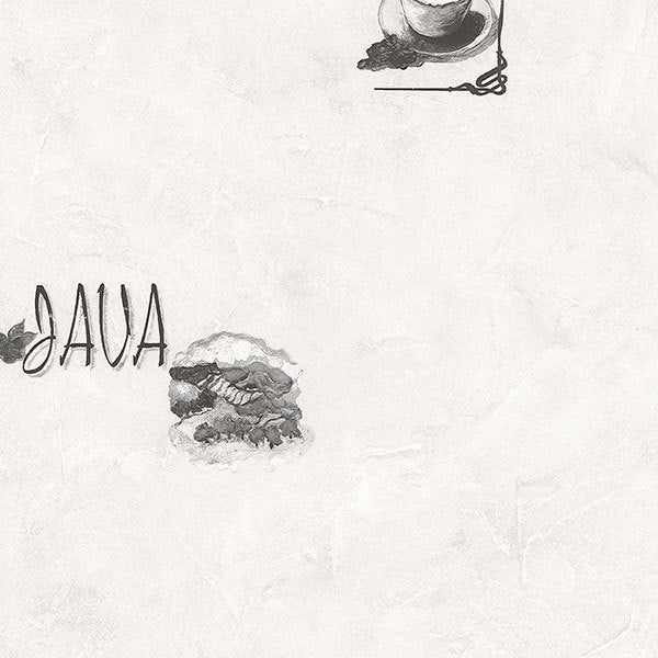 Black White Caf� Toile KV27434 Wallpaper