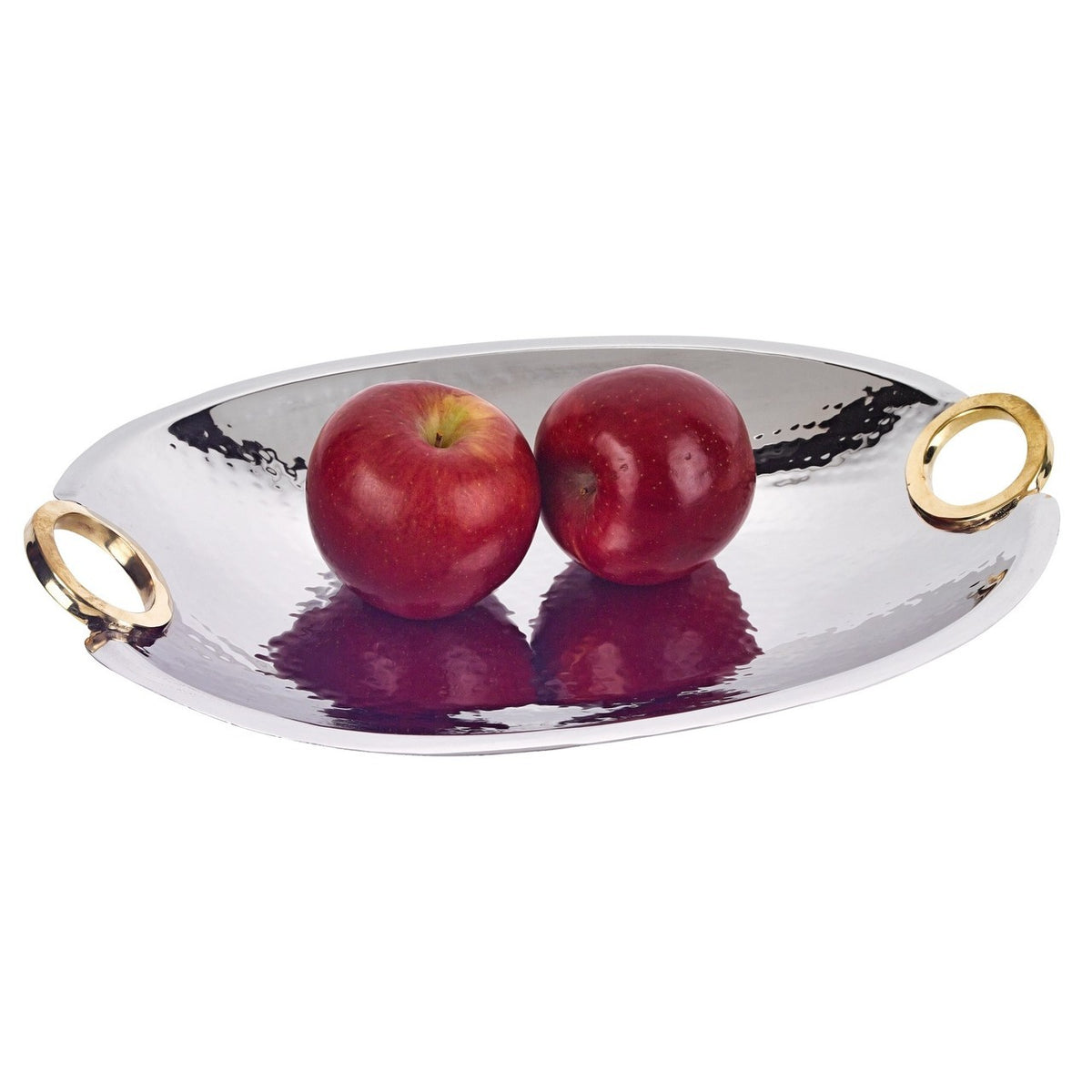 Rings Stainless Steel and Brass Oval Bowl
