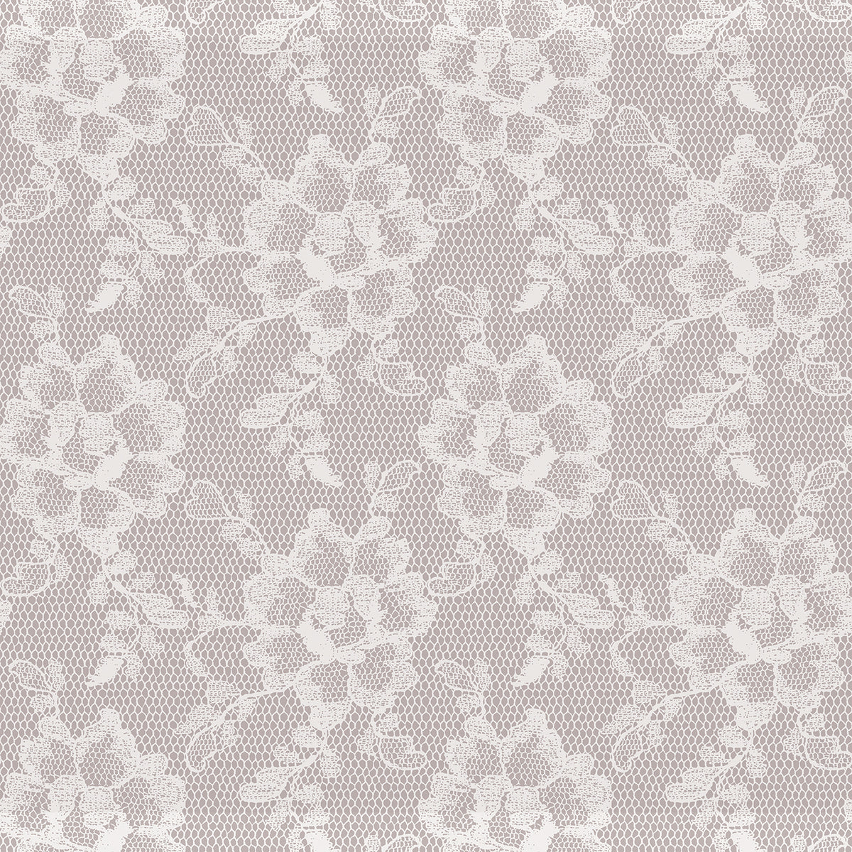 White Chocolate Lace Textured LA075 Wallpaper