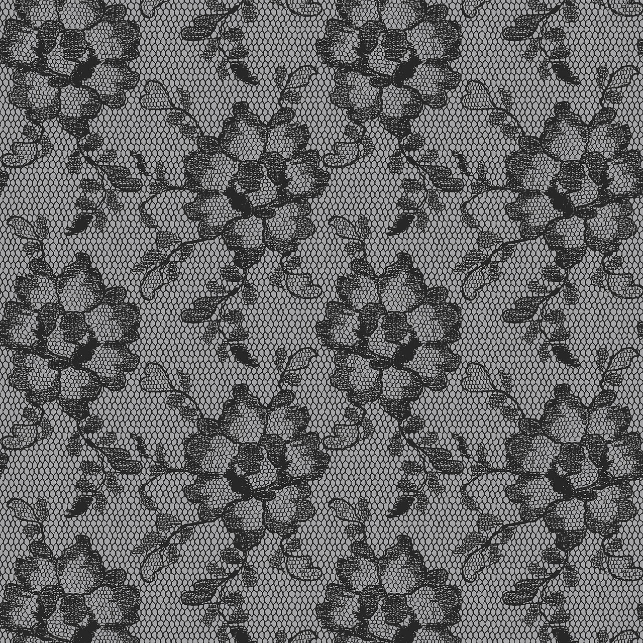 Smokey Black Lace Textured LA076 Wallpaper