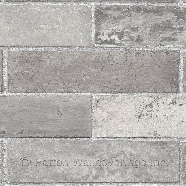 Faux Brick Slate LL29533 Wallpaper