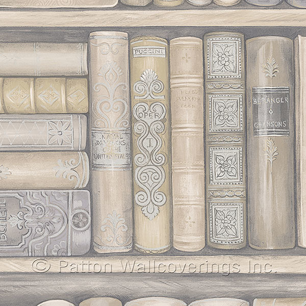 Bookcase Cream LL29569 Wallpaper
