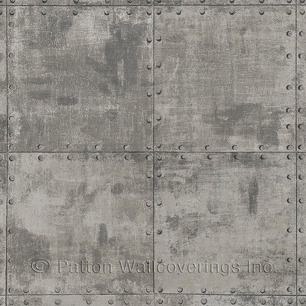 Dark Grey Metal Tile LL36224 Wallpaper