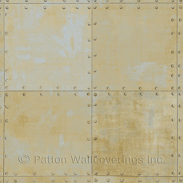 Tan Metal Tile LL36229 Wallpaper