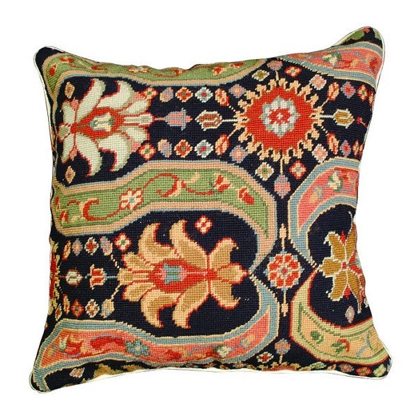 Afshar 18x18 Needlepoint Decorative Pillow