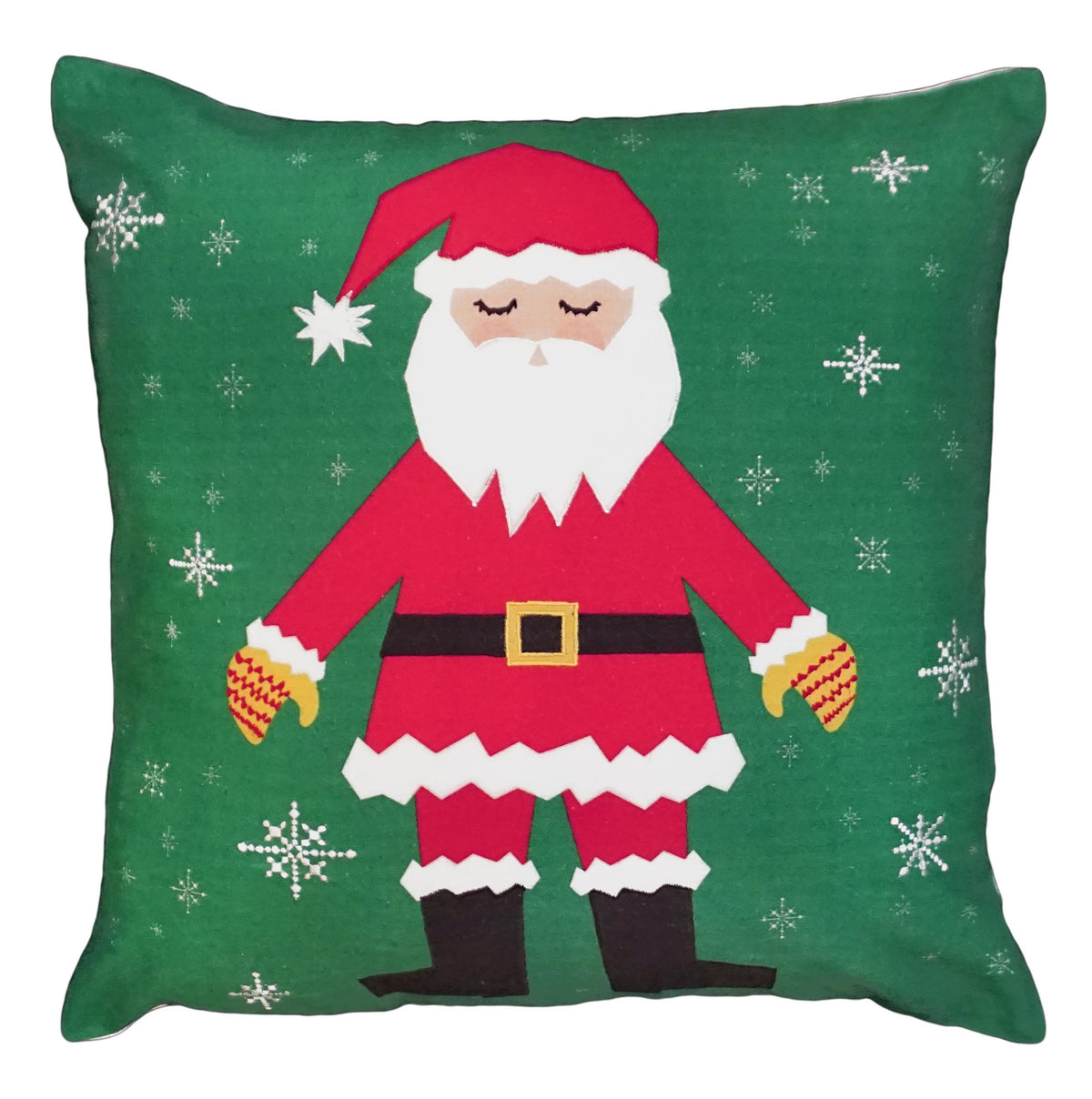 NPE-059 Snowflake Santa Decorative Pillow