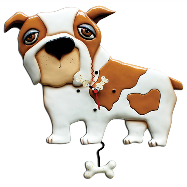 Spike Pit bull Dog  Clock Art by Allen Designs