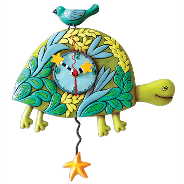 Leaf Turtle Marshell Clock Art by Allen Designs