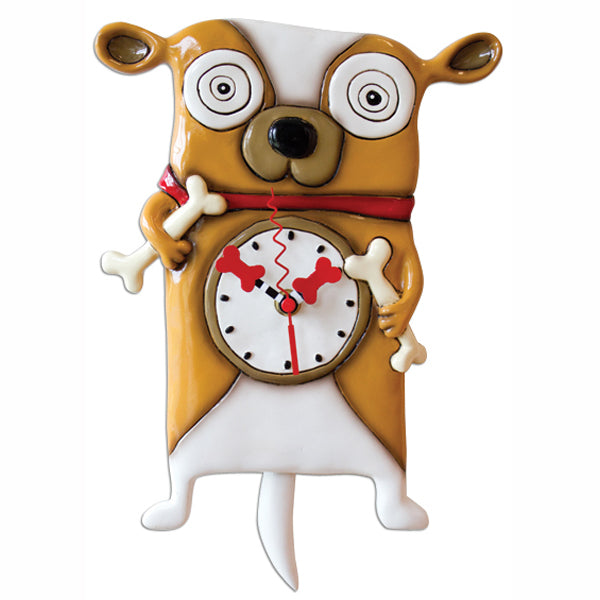 Roofus Happy Dog Clock Art by Allen Designs