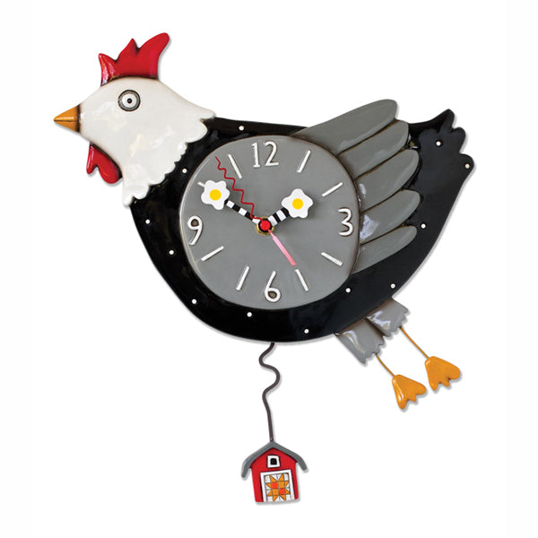 Flew The Coop Chicken Clock Art by Allen Designs