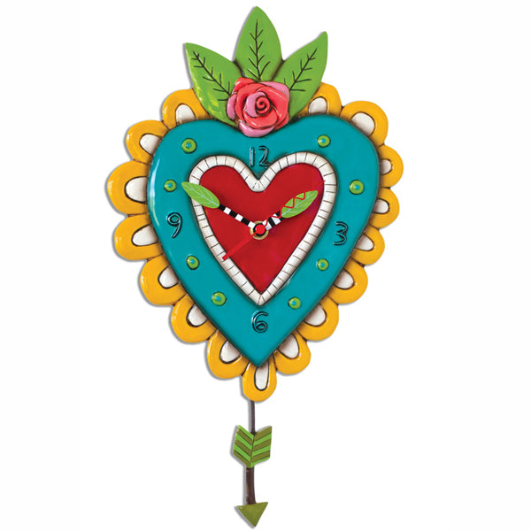 Amor Heart Clock Art by Allen Designs