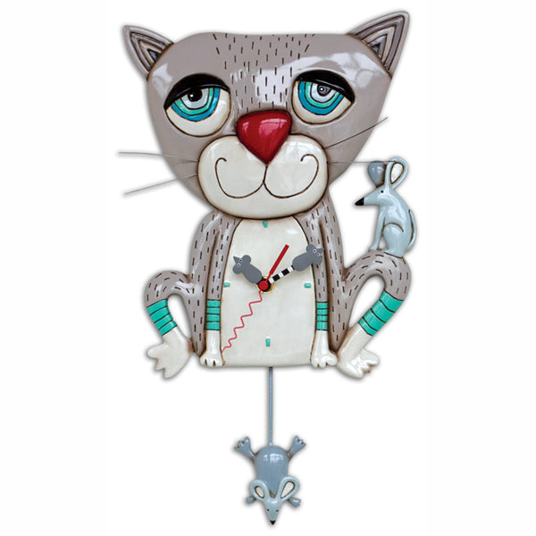 Mouser Cat Pendulum Clock Art by Allen Designs