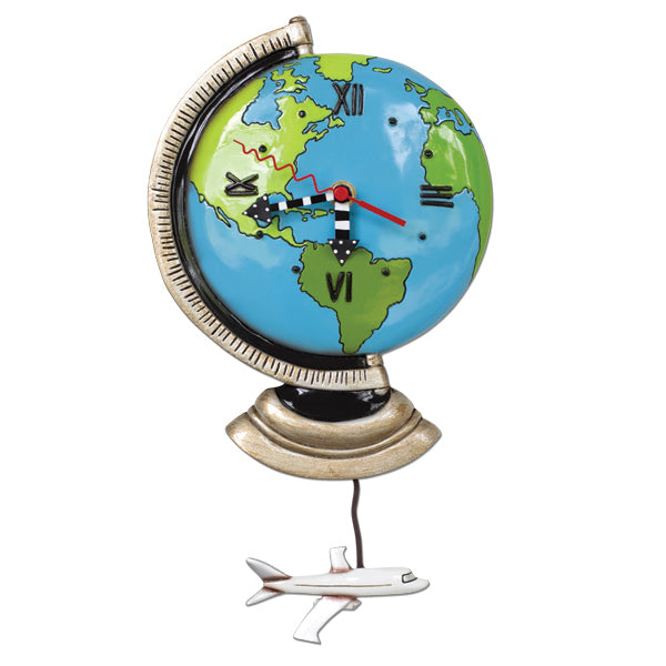 Globe Earth Clock Art by Allen Designs