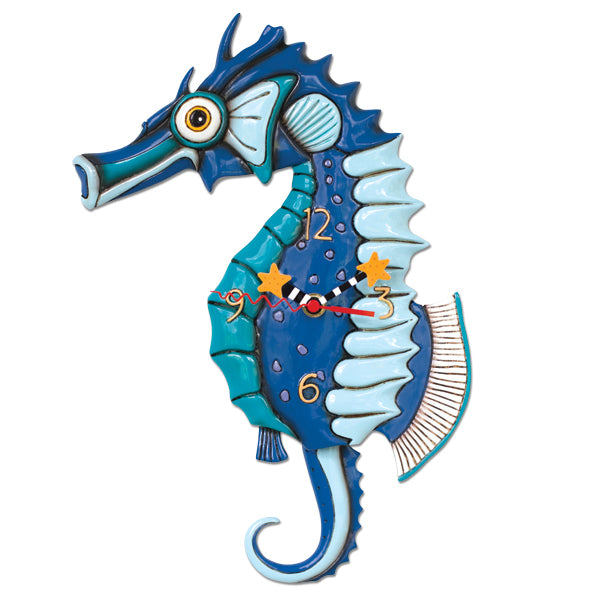 Salty Seahorse Clock Art by Allen Designs
