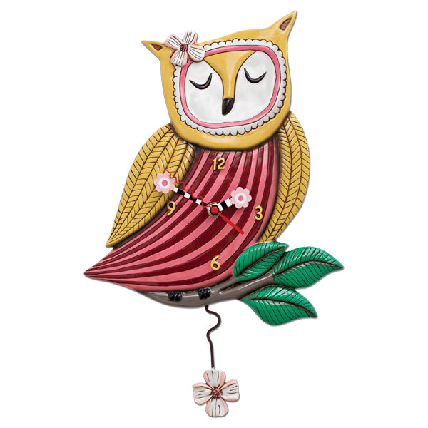 Pretty Wise Owl Wall Clock