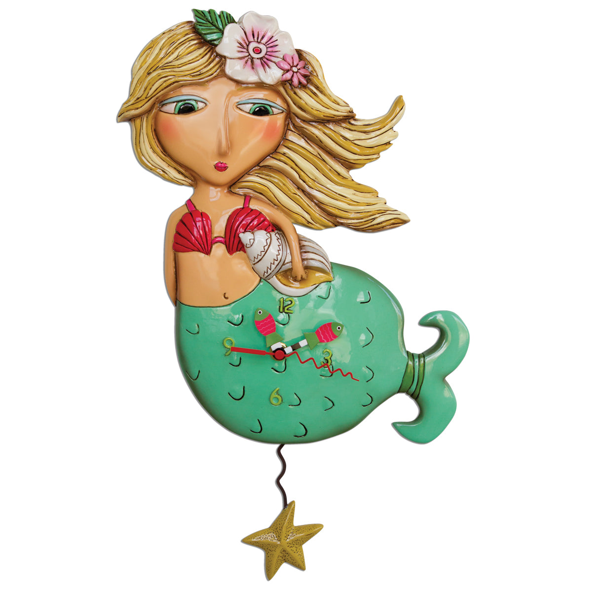 Shelley Mermaid Wall Clock