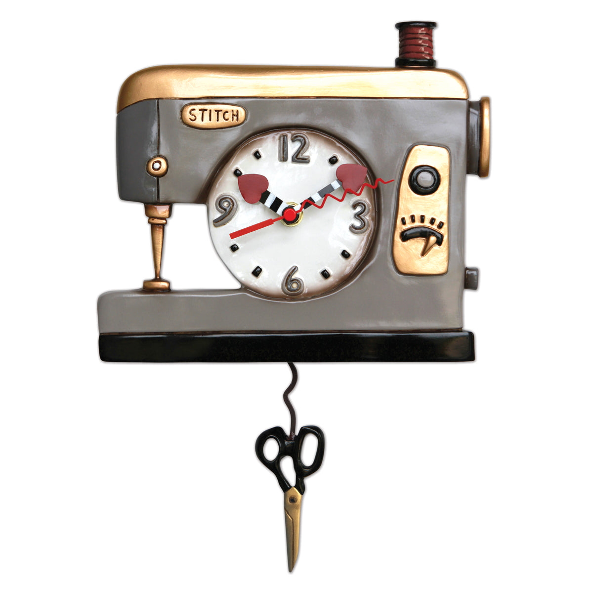 Back Stitch Sewing Machine Wall Clock