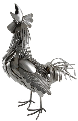 Fork and Spoon Rooster Statue