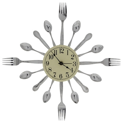 Fork and Spoon 16-Dial Clock