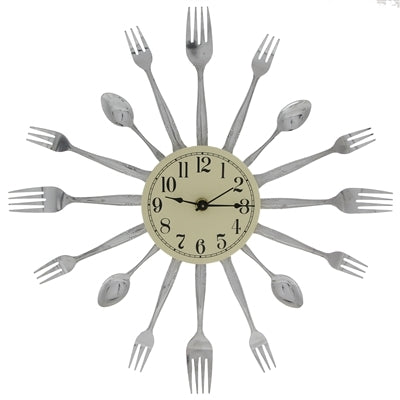 Fork and Spoon Variety 16-Dial Clock