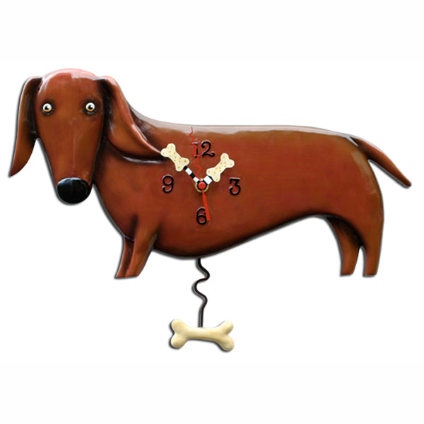 Oscar Dachshund Clock Art by Allen Designs