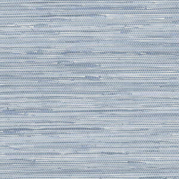Blue Faux Grasscloth PA34213 Wallpaper
