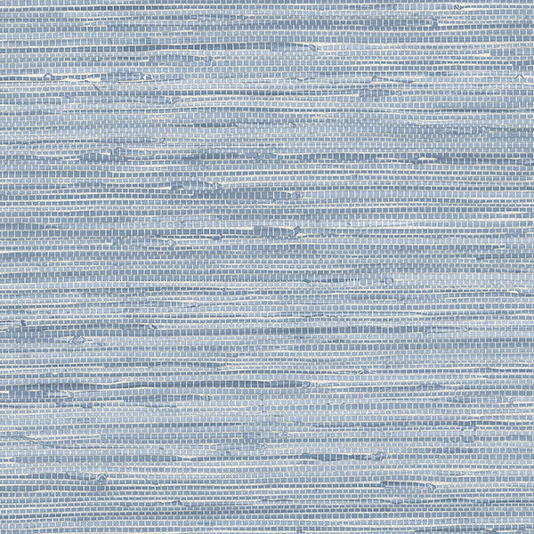 Blue Faux Grasscloth PA34213 Wallpaper