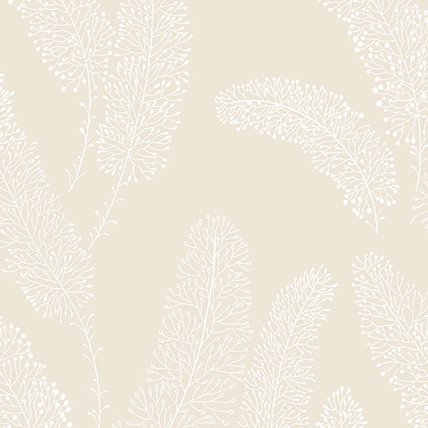 Taupe Contemporary Leaves PA34250 Wallpaper
