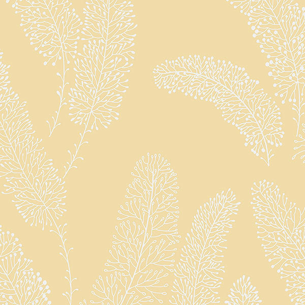 Yellow Contemporary Leaves PA34251 Wallpaper