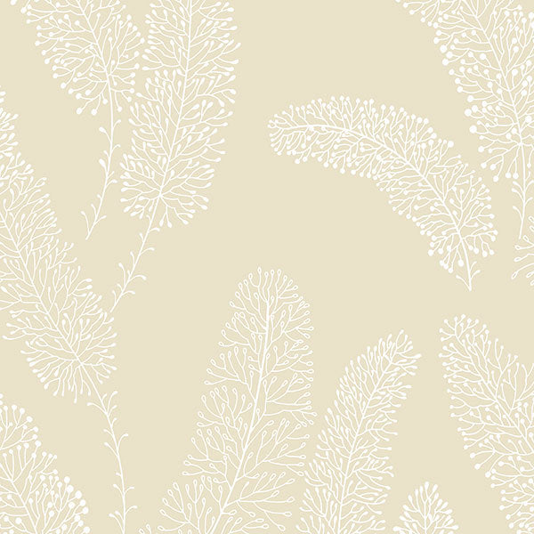 Beige Contemporary Leaves PA34253 Wallpaper